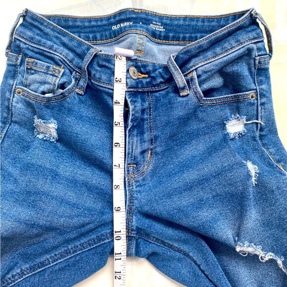 Old Navy Jeans Rockstar Super Skinny Distressed Mid Rise Sz 2 - Picture 4 of 11